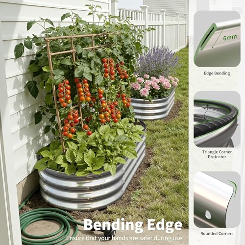 Metal Raised Garden Bed Kit (Silver / 4x2x1ft-1pcs)