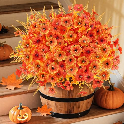 16PCS Artifcial Fall Flowers (Mix Fall / 16PCS)