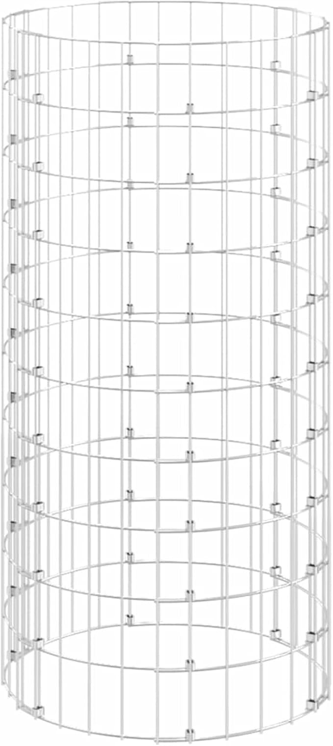 Gabions Raised Bed Stone Basket Plant Pot Stone Gabions Gabions Wire Basket Gabion Basket Spacer Gabion Column Gabion Fence 50 x 100 cm Galvanised Steel