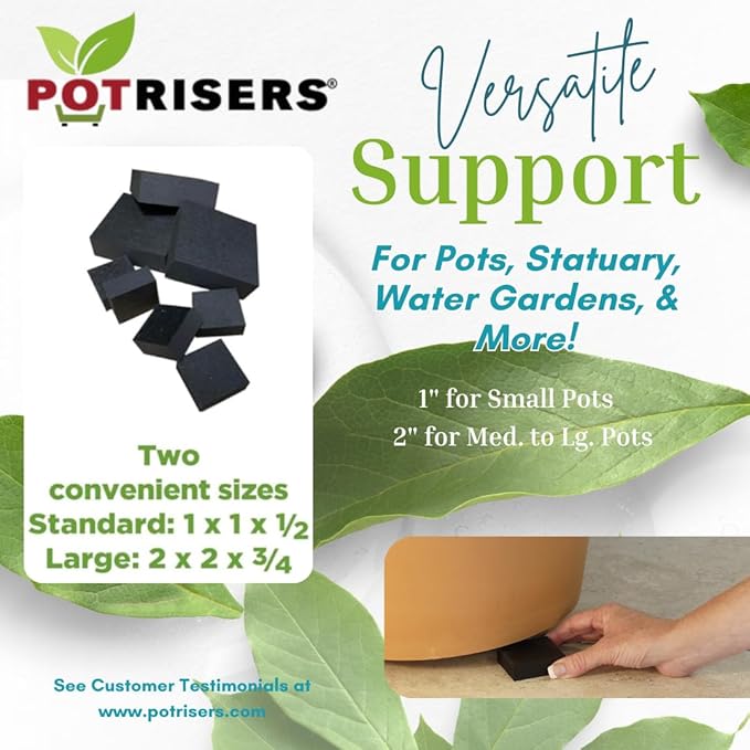 '- Invisible Pot Feet to Elevate up to 8 Flower Plant Planters or Statues | - Image 4