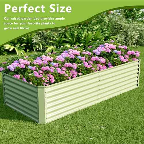 8x2x2FT Galvanized Raised Garden Bed (8x2x2 / Green)