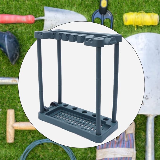 Garden Tool Organizer, Rolling Storage Rack Tower Yard Tool Organizer Cart Heavy Duty Garden Tool with Wheels Stand up to 40 Long Handled Tools for Yard, Shed, Outdoor