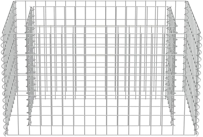 Gabion Raised Bed Galvanized Steel 35.4"x19.7"x19.7",Raised Garden Bed,Outdoor Planters for Flower Herb Garden