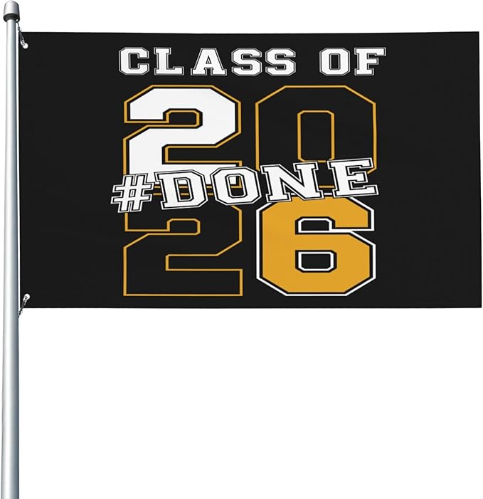 #Done Class Of 2026 flags Graduate Senior 2026 Graduation 3x5 Flags Decoration Banner Outdoor Yard Flag