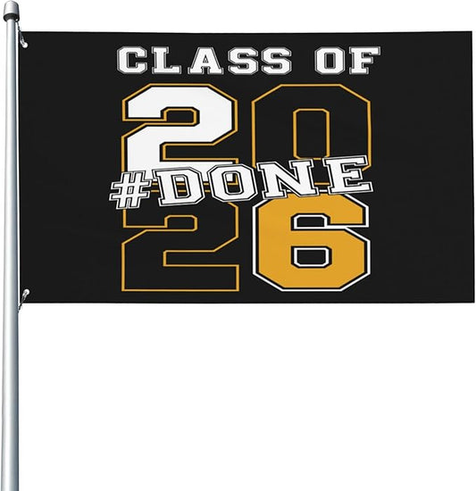 #Done Class Of 2026 flags Graduate Senior 2026 Graduation 3x5 Flags Decoration Banner Outdoor Yard Flag