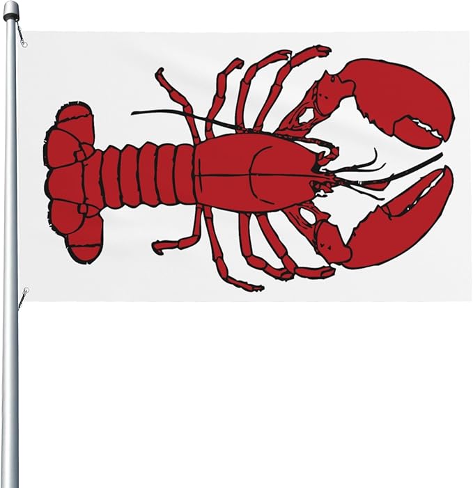 Vintage Lobster Print flag Lobster Lovers Red 3x5 Yard Signs Outdoor Lawn Decor Banner