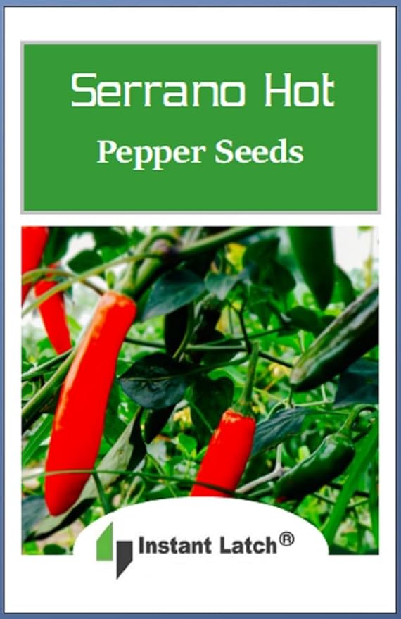 100 Serrano Hot Pepper Seeds for Planting Non GMO Heirloom Seeds Fresh Garden Seed