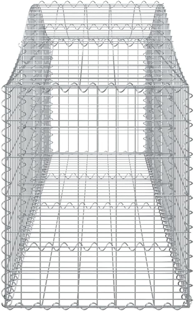 Gabion Basket, Silver Galvanized Iron, Large 78.7x78.7x31.5 Inch, Durable Metal Steel Rectangular Planter for Outdoor Plants, Garden Bed, Landscaping