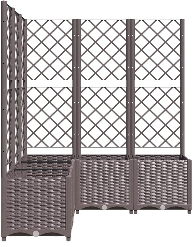 Garden Planter Large Planters Galvanized Steel Wire Mesh Retaining Welded Bed for Garden Fence, Landscape, Patio, Brown Polypropylene Baskets Cages
