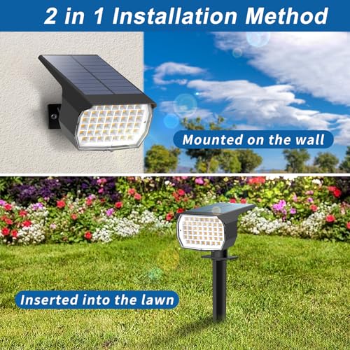 Solar Spot Light Outdoor Landscape Spotlights 6 Pack Warm White (Warm White / 6 Pack)