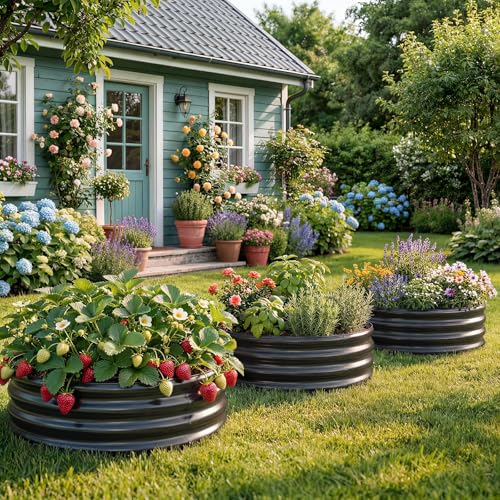 Galvanized Raised Garden Bed 2Pcs (2×2×1ft（2-Pack） / 2-grey)