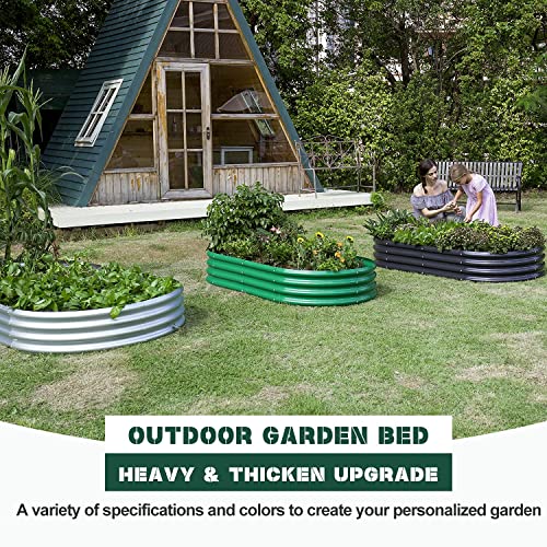 Galvanized Raised Garden Bed Kit (4×2×1ft(1pcs） / 3-green)