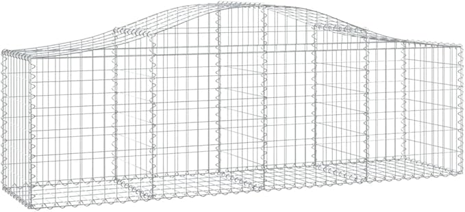 Gabion Basket, Silver Galvanized Iron, Large 78.7x78.7x31.5 Inch, Durable Metal Steel Rectangular Planter for Outdoor Plants, Garden Bed, Landscaping