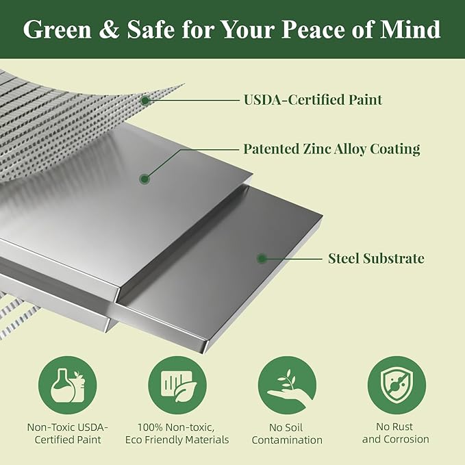 12x2x1 ft Raised Garden Bed, 12" Tall Galvanized Metal Raised Beds for Gardening Kit, Large Above Ground Planters Boxes for Outdoor Plants Vegetables, Flowers, Herbs, Fruits, Rust Resistant, Grey