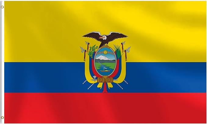 Ecuador Flag 3x5 FT Heavy Duty Ecuadorian Flag Double Stitched Vivid Color Fade Proof Outdoor Decor With Brass Grommets(Ecuador)
