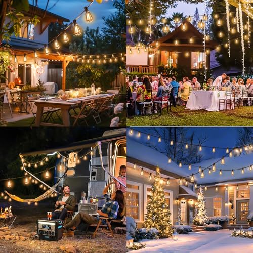 200FT Solar String Lights Outdoor Waterproof with Remote & Timer (Warm White / 200FT)