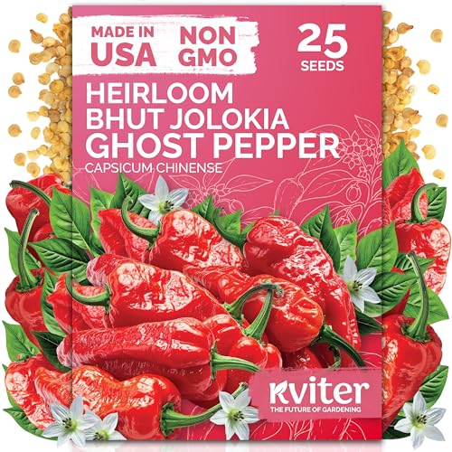 25 Bhut Jolokia Hot Pepper Heirloom Vegetable Seeds