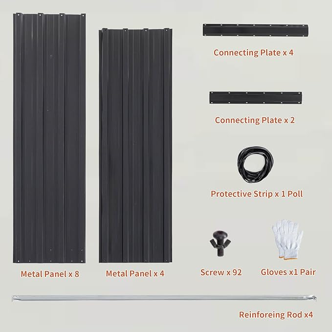 Anwick 6x3x2 FT Galvanized Raised Garden Bed Kits - Garden Planters for Outside, Rectangular Metal Planters Box, Deep Root Planters for Outdoor Plants Vegetables Flowers (6x3x2FT)