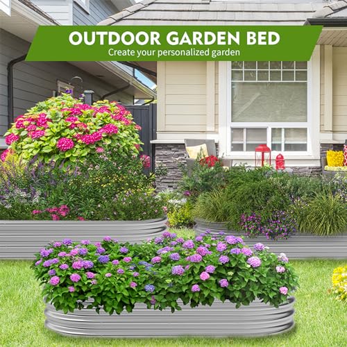 2 Pack Metal Raised Garden Bed (4×2FT)