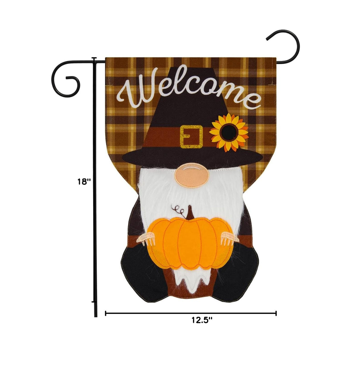 Thanksgiving Garden Flag 12x18 For Outdoor Pilgrim Gnome Burlap For Thanksgiving Garden Flag Flags For Outside