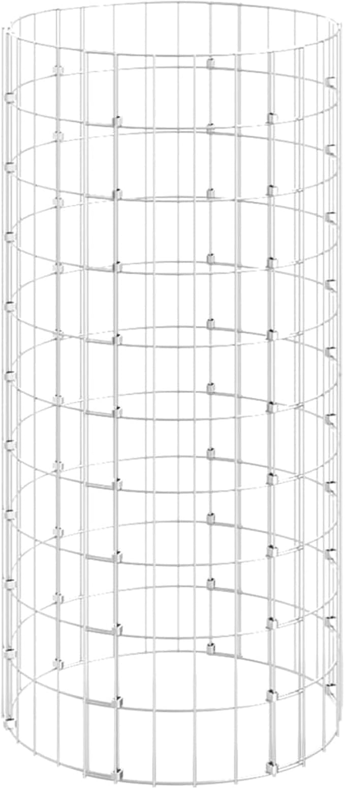 Gabions Raised Bed Stone Basket Plant Pot Stone Gabions Gabions Wire Basket Gabion Basket Spacer Gabion Column Gabion Fence 50 x 100 cm Galvanised Steel