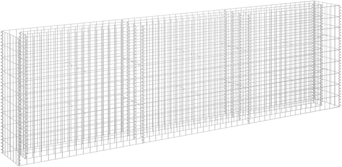 Gabion Raised Bed, Gabion Cages for retaining Walls Outdoor Backyard Planter Raised Garden Bed Suitable for Outdoor Landscape Lawn Cafes Backyard Patio Galvanized Steel 106.3"x11.8"x35.4"
