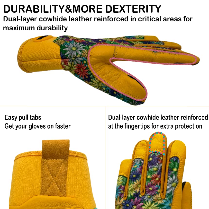 Gardening Gloves for Women (1 Pair Per Pack-colorful Flowers / Small)