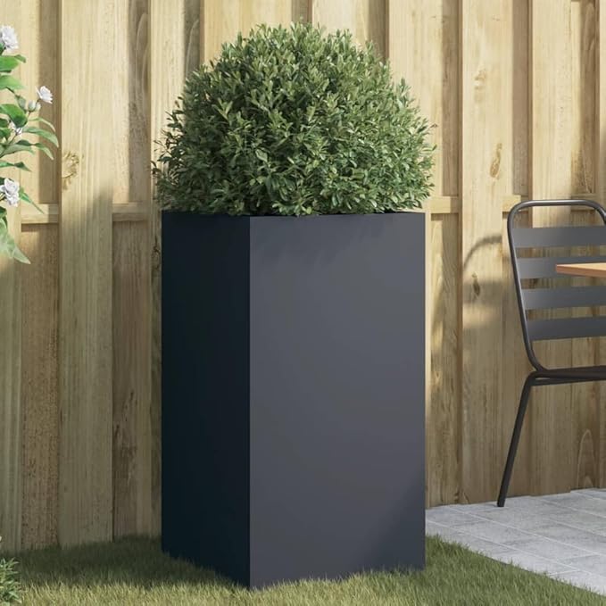 Planter,Multifunctional Raised Bed,Plant Privacy Fence,Balcony Planter Beds,Herb Planters,Greenhouse Planter,for Herbs,Flowers,Outdoor,Vegetables,Anthracite 16.5"x15"x29.5" Cold-Rolled Steel