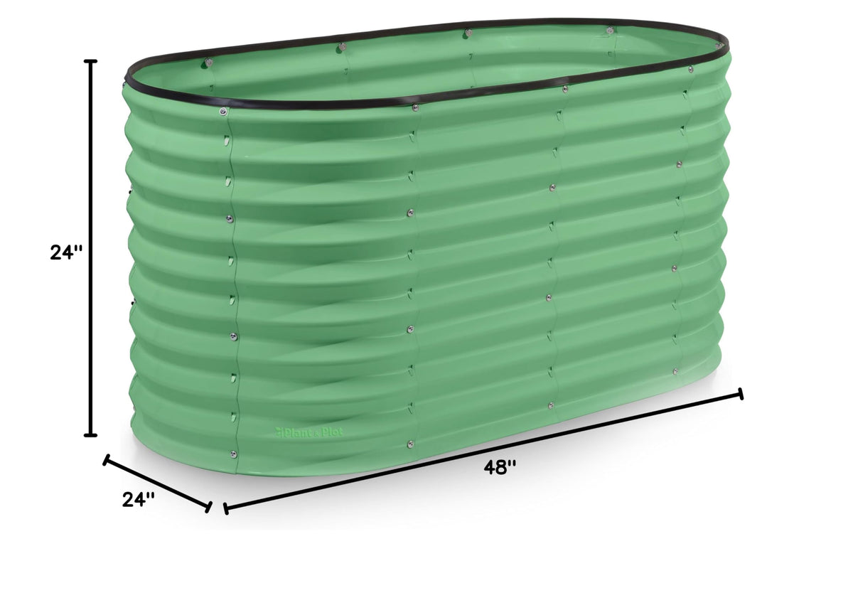 Galvanized Raised Garden Beds Outdoor (Light Green / 4×2×2 Ft)