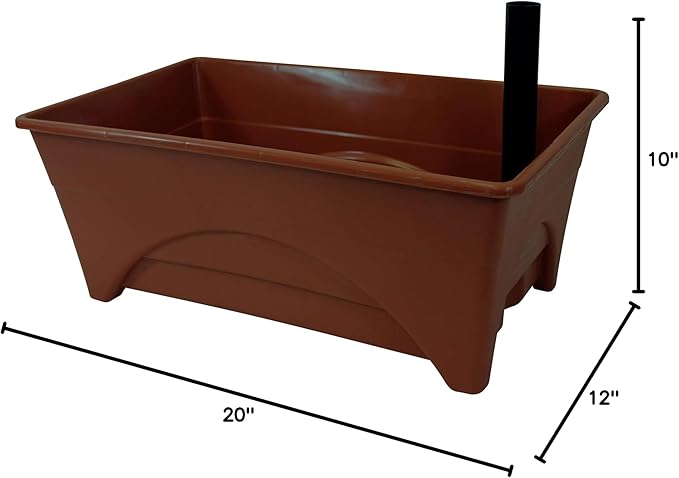 Emsco Group 2376-2-1 Start Pickin' Raised Bed Seed Starter-12 x 20"-2pk- Brown Grow Box