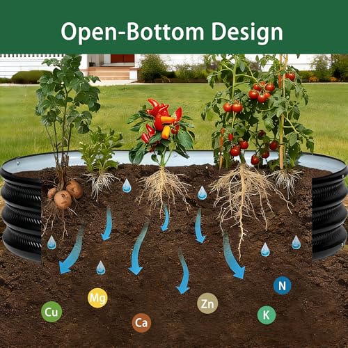 8×4×1 ft Large Black Raised Garden Bed Planter (Black / 8×4×1 ft (1 pcs))