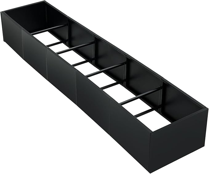 Garvee Extra Long Metal Planter Box, 68"X18"X12" Large Outdoor Rectangular Planter for Garden & Patio, Heavy Duty Steel Raised Garden Bed with Snap-on Assembly and Open Base Design