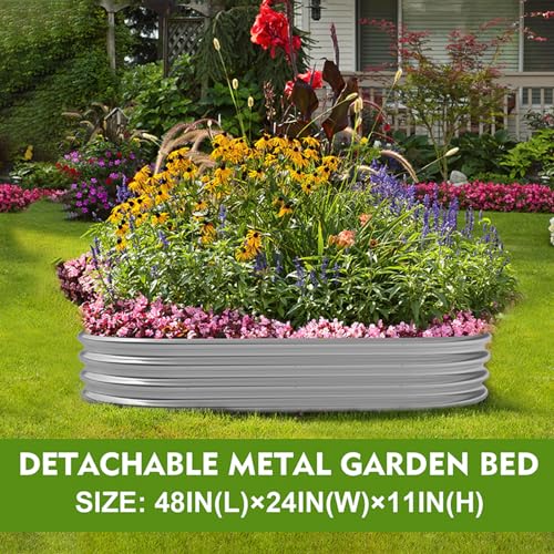 2 Pack Metal Raised Garden Bed (4×2FT)