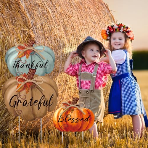 3 Pcs 31 Inch Fall Outdoor Decorations Yard Sign (Neutral Colors)