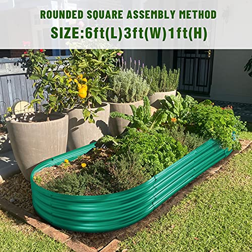 Green Raised Bed (6×3×1ft(1pcs） / 3-green)