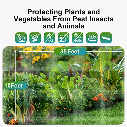 Garden Netting Bird Net 10x35Ft for Bug Protection (10'x35')