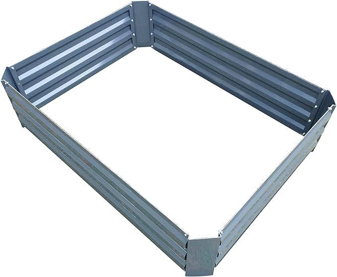 Zenport WS1203 Raised Garden Bed Kit, Gray, 47.3 X 35.4 X 11.8-Inches