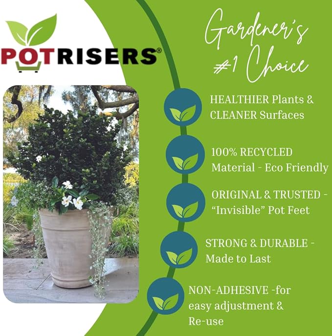 '- Invisible Pot Feet to Elevate up to 8 Flower Plant Planters or Statues | - Image 5
