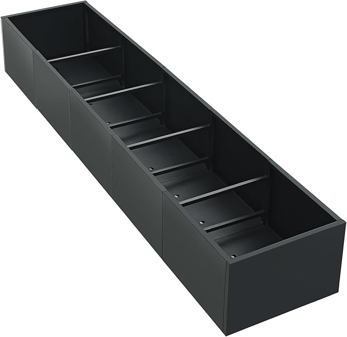 Garvee Extra Long Metal Planter Box with Drainage Holes, 68"X18"X12" Commercial & Home Outdoor Raised Garden Bed, Heavy Duty Steel Rectangular Planter, Snap-on Assembly