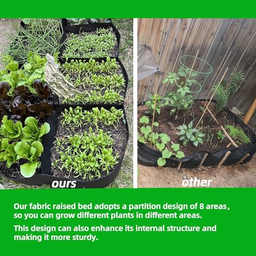 Fabric Raised Garden Bed (Rectangular / 2 Packs 8Grids 3x6 ft)