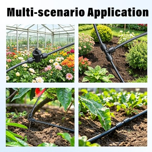 44 Pcs 1 4" Quick Connect Drip Irrigation Fittings Kit for for Gardens (44Pcs 1/4" Quick Connect Drip)