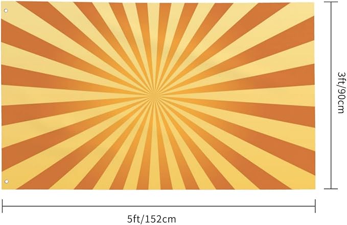 Outdoor Flags Retro 60s Background Summer Garden flag Double Sided Yard Flags 3x5FT Spring Summer Holiday Garden Decor for Outside, Lawn, Porch, Balcony.