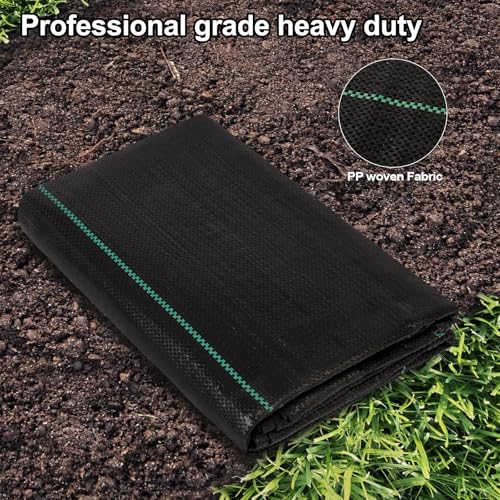 3.2 oz Heavy Duty Weed Barrier Landscape Fabric (3.2oz - 3.3ft x 15ft)