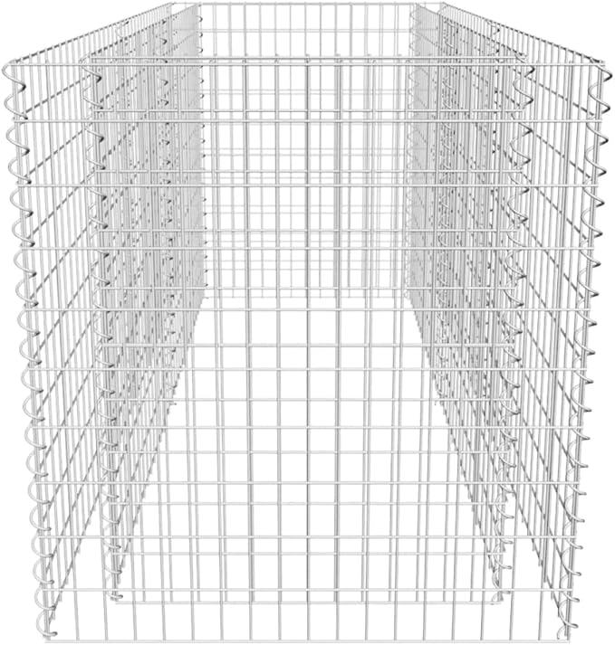 YAFF Gabion Raised Bed Steel 70.9"x35.4"x39.4" Silver (58.08lbs)