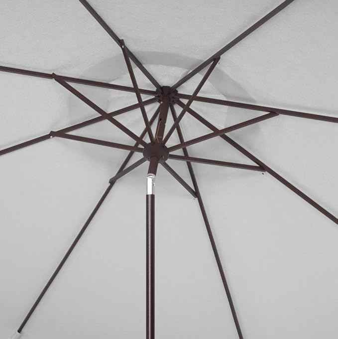 Safavieh Outdoor Milan Fringe 11-Foot Round Crank UV Protected Umbrella