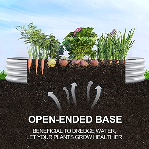 2Pcs Galvanized Raised Garden Bed Kit (7.5×3×1ft(2-pack) / Color A-silver)