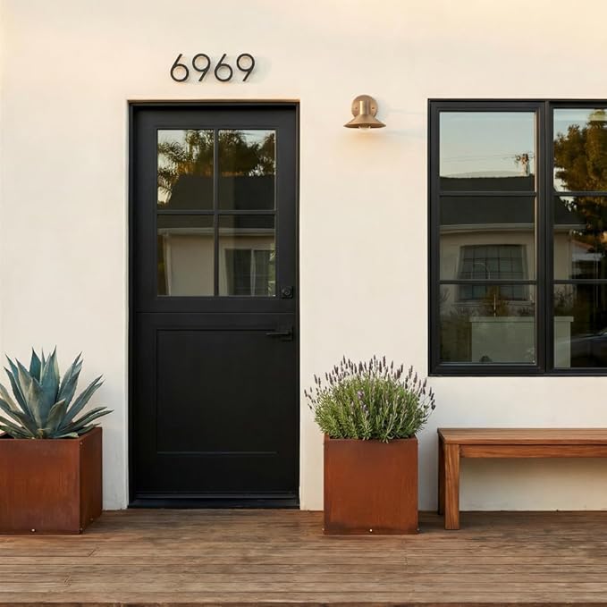 DIY CARTEL Corten Steel Cube Outdoor Planter Box, Rustic & Modern Farmhouse Design, Large Raised Metal Garden Bed for Commercial & Residential Use (12in x 12in)