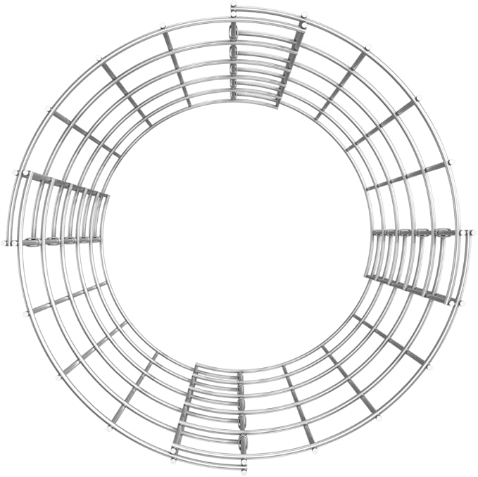 Outdoor Garden Round Gabion Basket Cage Planter Stand Patio Backyard Gabion Post Raised Bed Fencing, Circular Gabion Pole Galvanized Steel Ø11.8"x19.7"