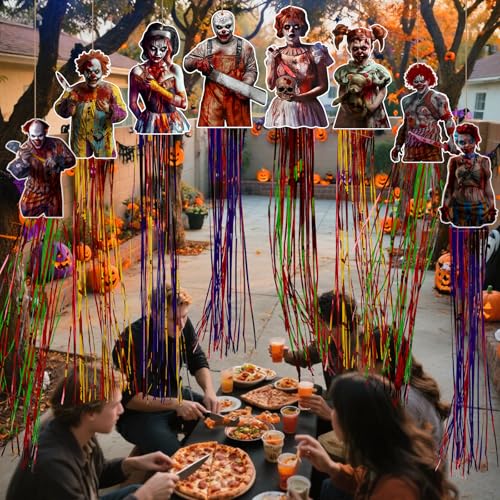8 Pcs Zombie Halloween Hanging Decorations (Clown)