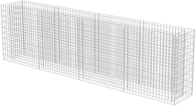 Gabion Raised Bed Galvanized Steel 141.7"x19.7"x39.4",Raised Garden Bed,Outdoor Planters for Flower Herb Garden